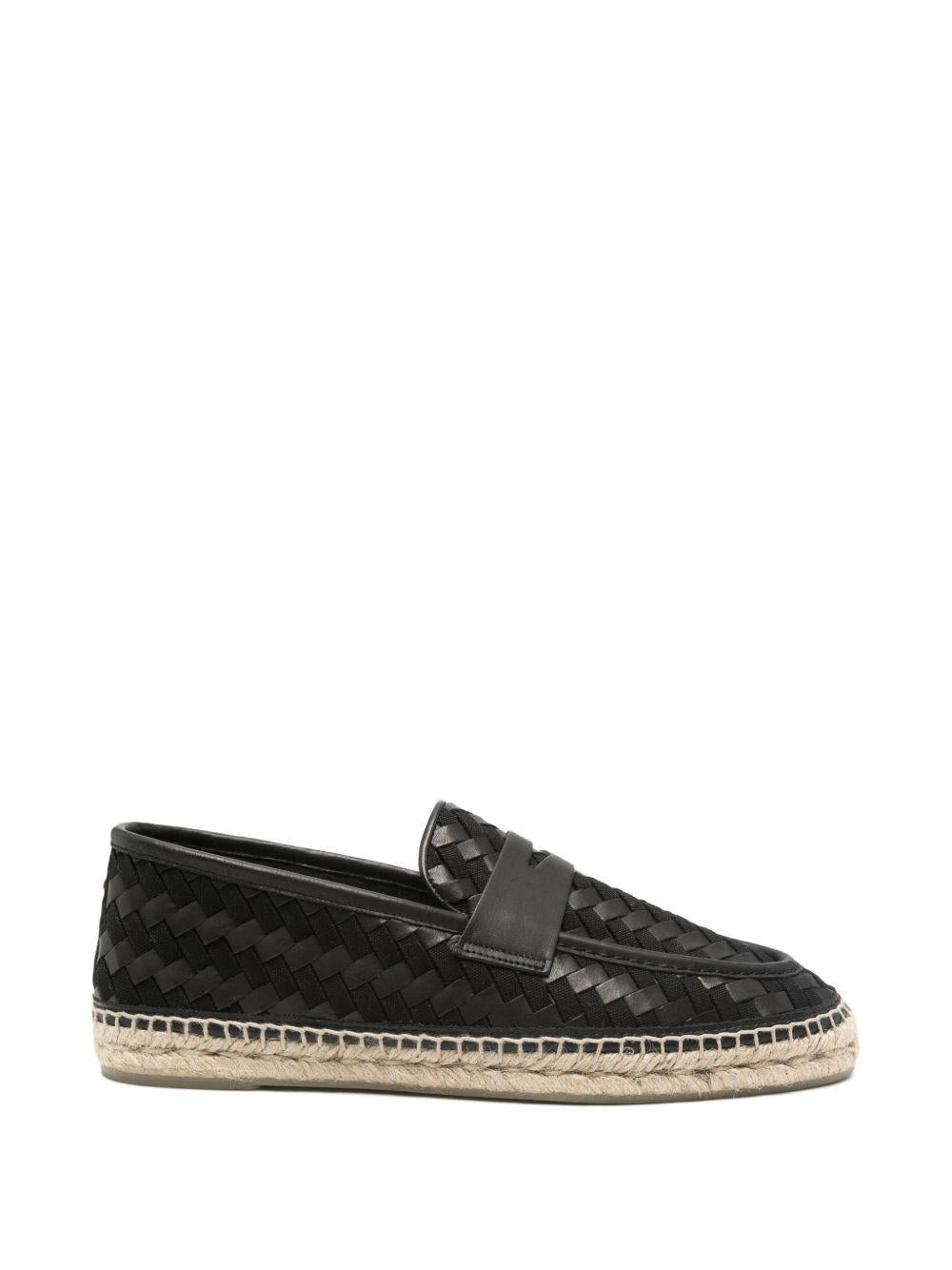 Espadrilles intrecciate a forma di penny in nero Castañer - uomo 