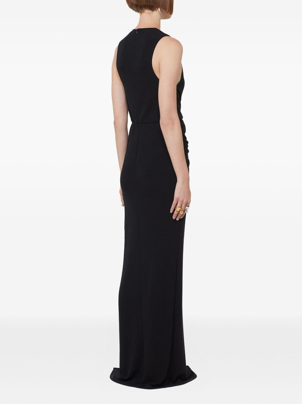 Abito lungo con cut-out in nero Sportmax - donna 