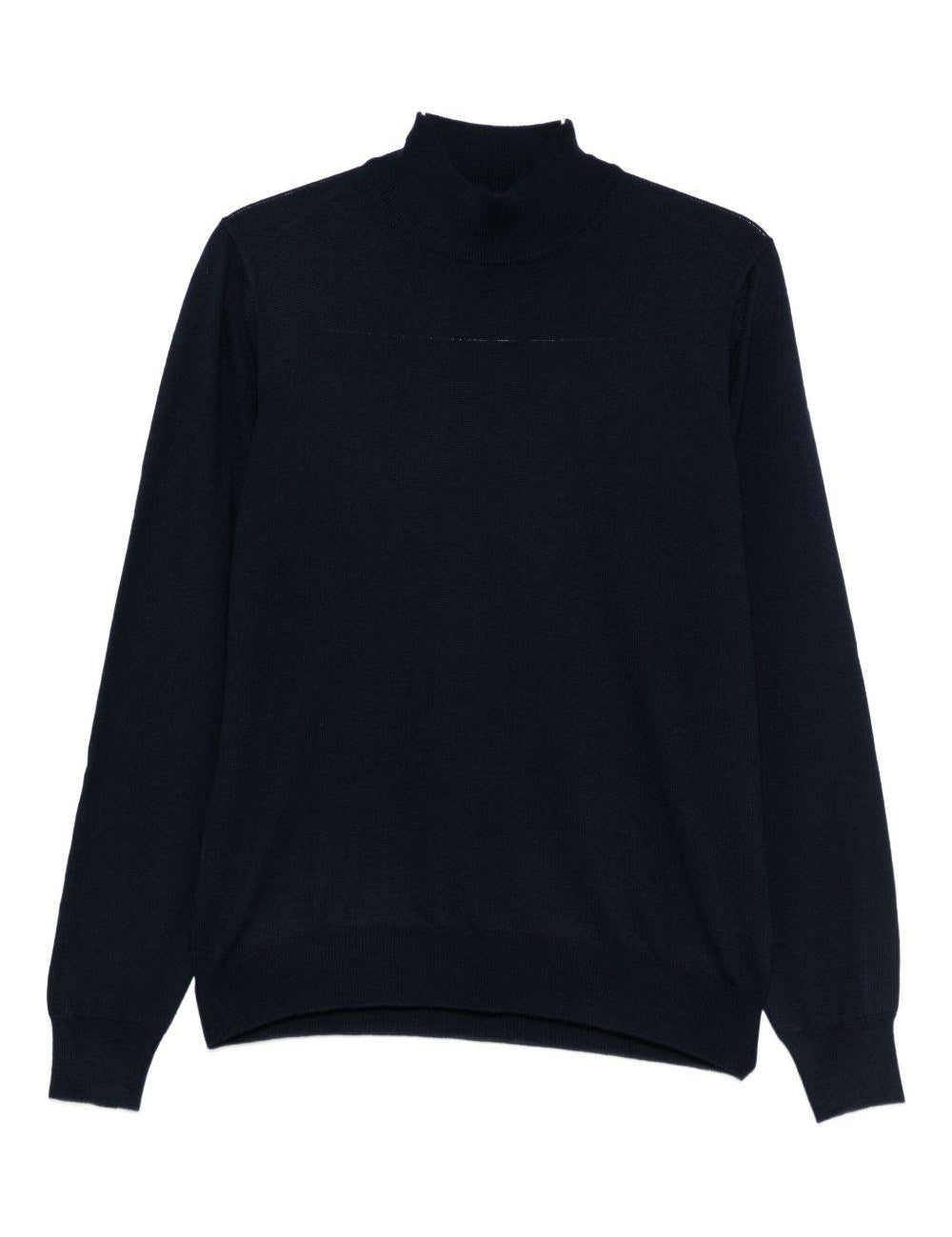 Maglione a collo alto in blu Tagliatore - uomo 