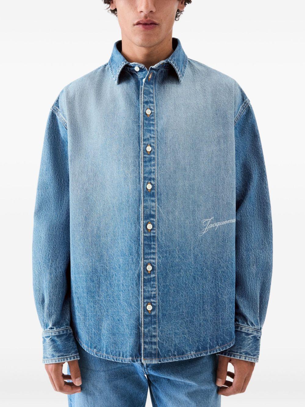 Camicia Denim La Chemise De-nimes Simon in blu 