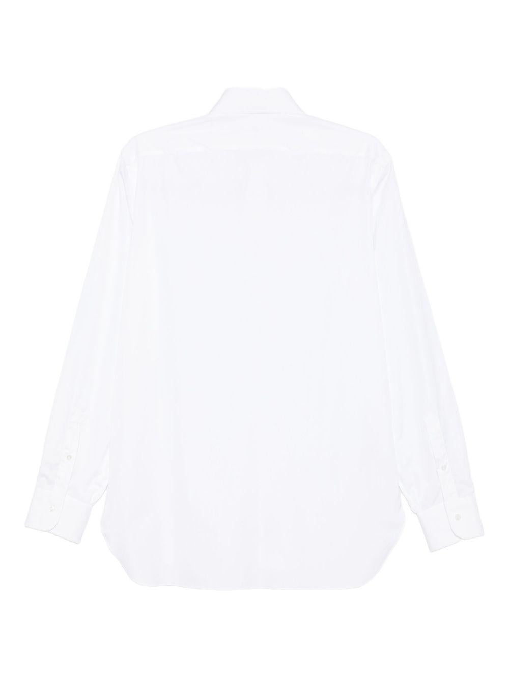 Camicia con colletto peter pan in bianco Barba - uomo 