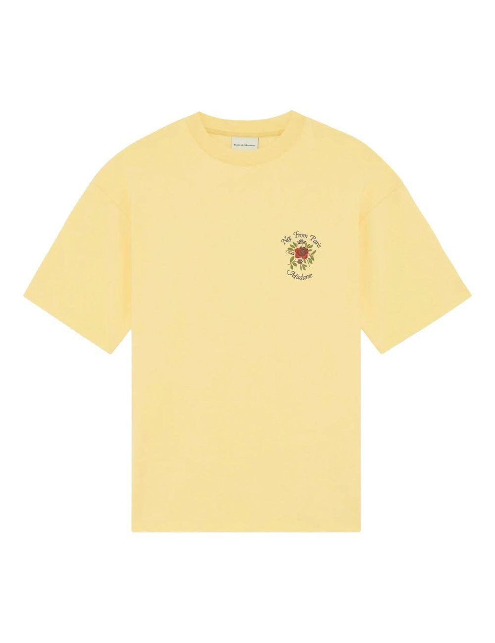T-shirt a fiori in giallo Drole de monsieur - uomo 