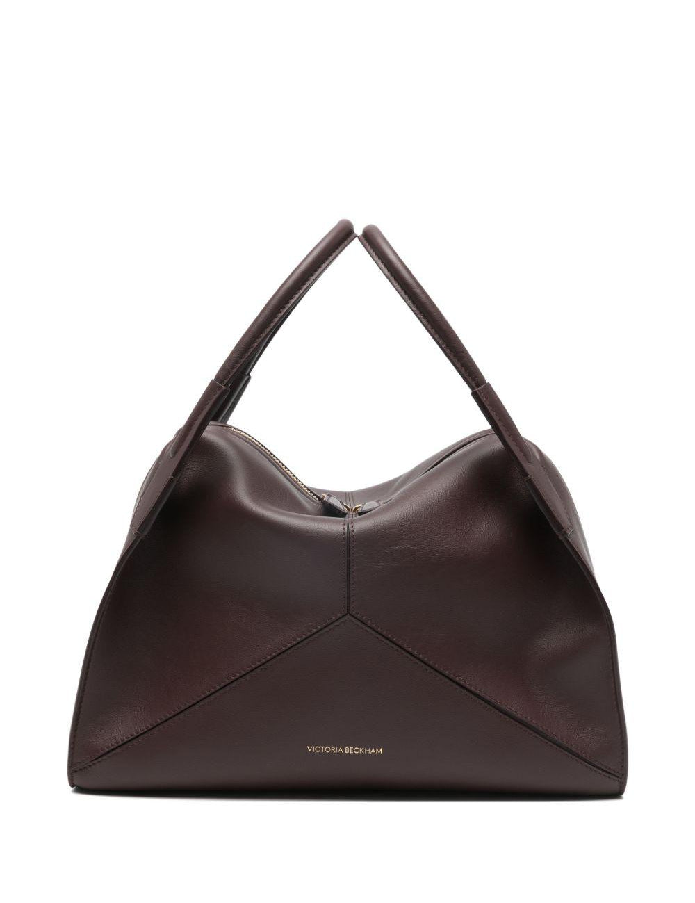 Borsa a mano plie con zip in borgogna Victoria Beckham - donna 