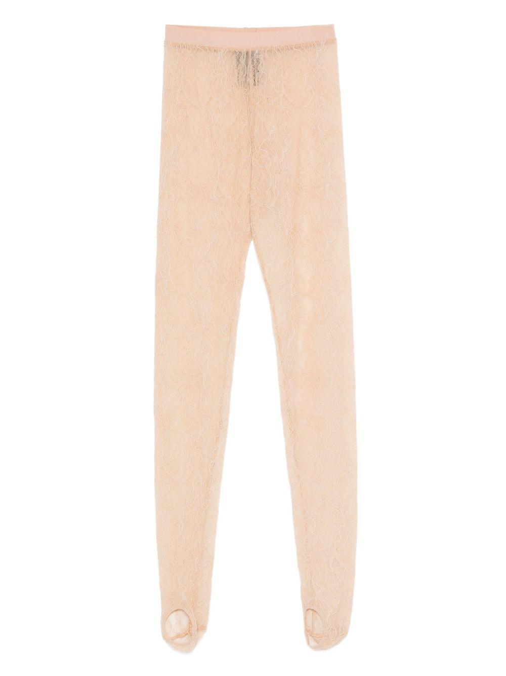 Leggings con staffe in beige Wardrobe.Nyc - donna 