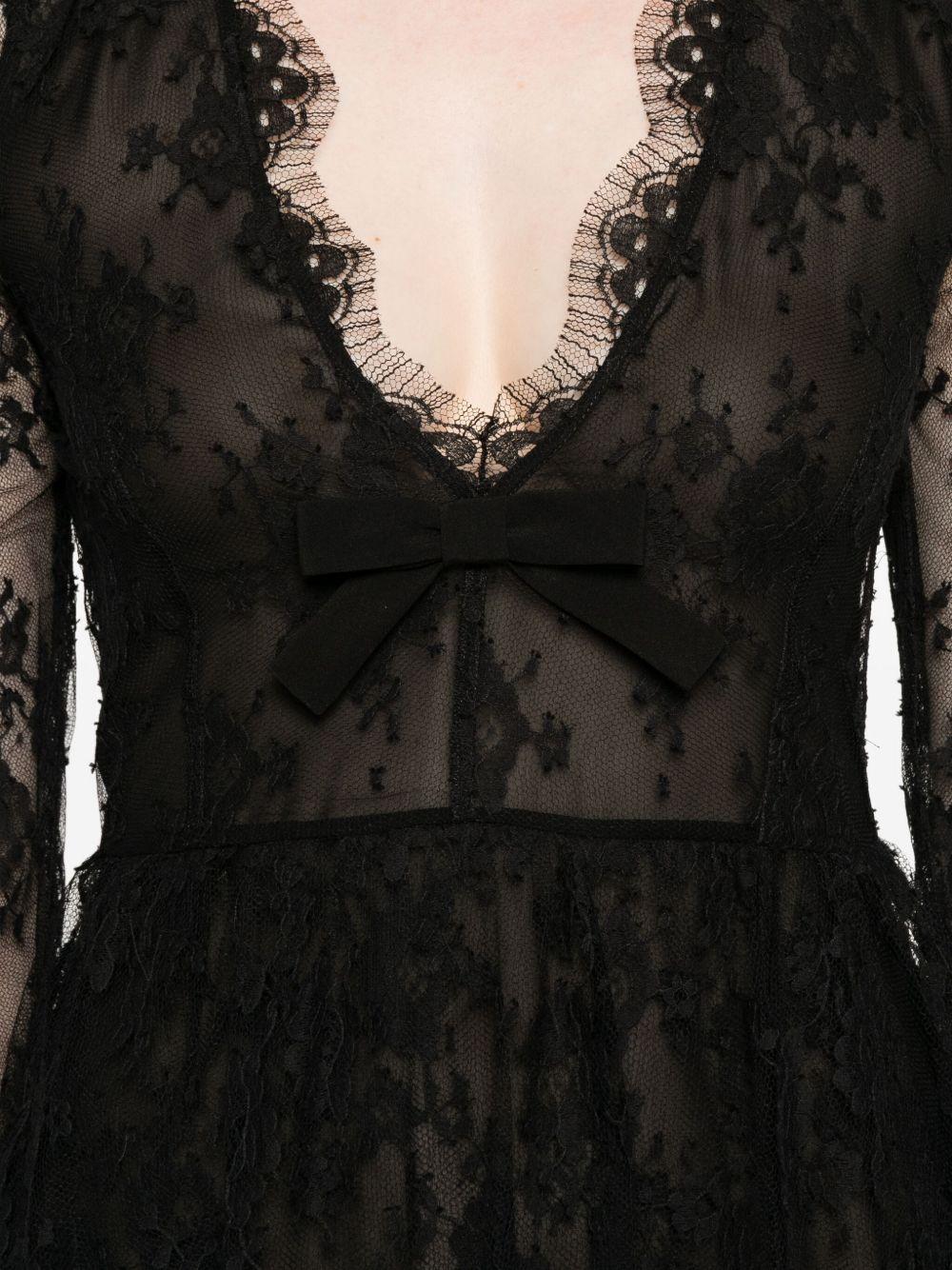 Mini abito in pizzo in nero  Alessandra rich - donna 