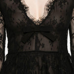 Mini abito in pizzo in nero  Alessandra rich - donna 