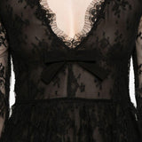 Mini abito in pizzo in nero  Alessandra rich - donna 