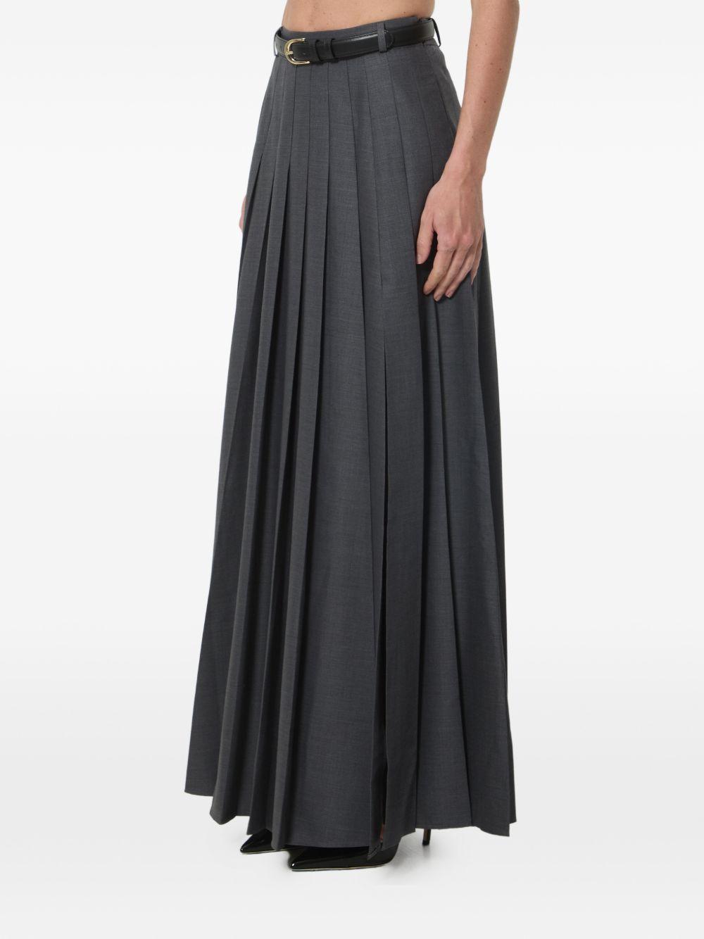 Gonna maxi plisettata in grigio 
