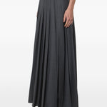 Gonna maxi plisettata in grigio 