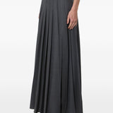 Gonna maxi plisettata in grigio 