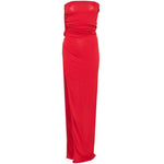 Top con spacco drappeggiato in rosso Rick owens lilies - donna 