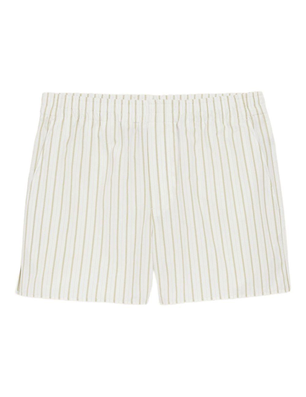 Shorts a righe in bianco Ami paris - uomo 