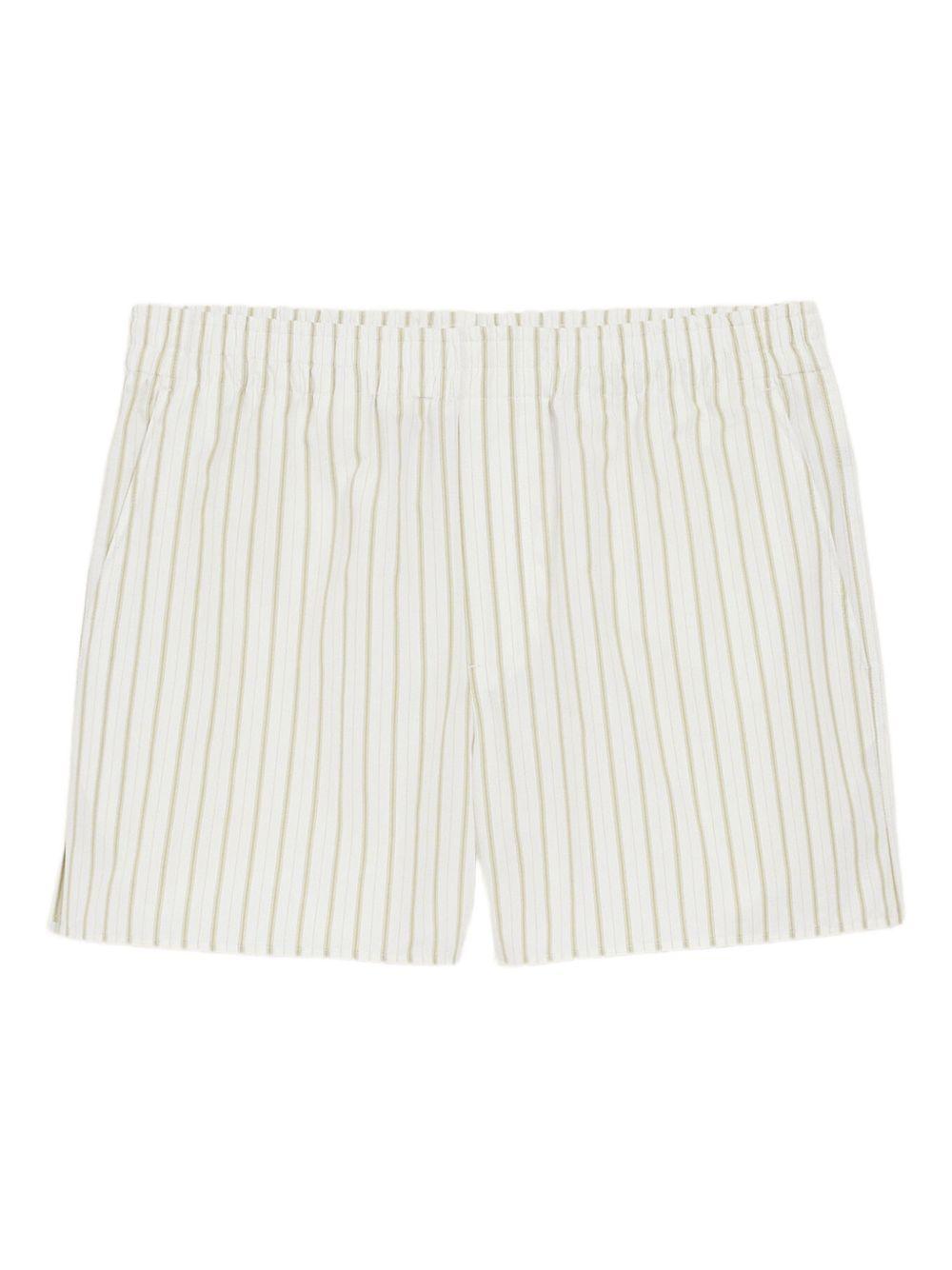 Shorts a righe in bianco Ami paris - uomo 