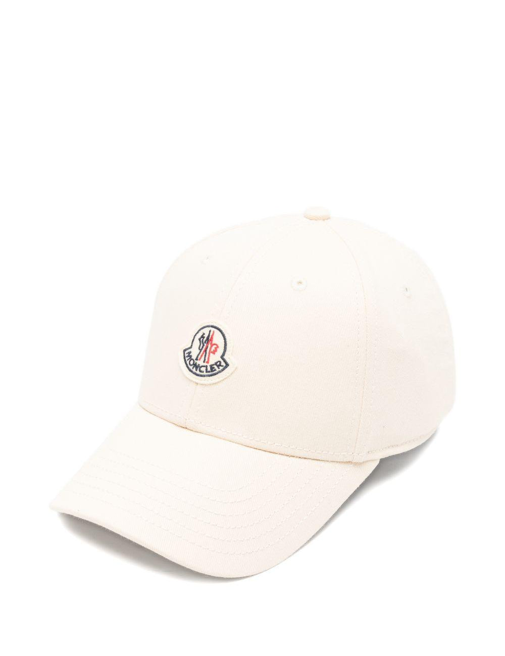 Cappello da baseball con applicazione logo in bianco Moncler - unisex 