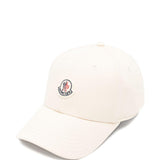Cappello da baseball con applicazione logo in bianco Moncler - unisex 