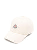 Cappello da baseball con applicazione logo in bianco Moncler - unisex