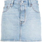 Gonna in denim a vita media in blu Levi's - donna 