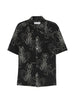 Camicia a maniche corte con fantasia in nero Our legacy - uomo