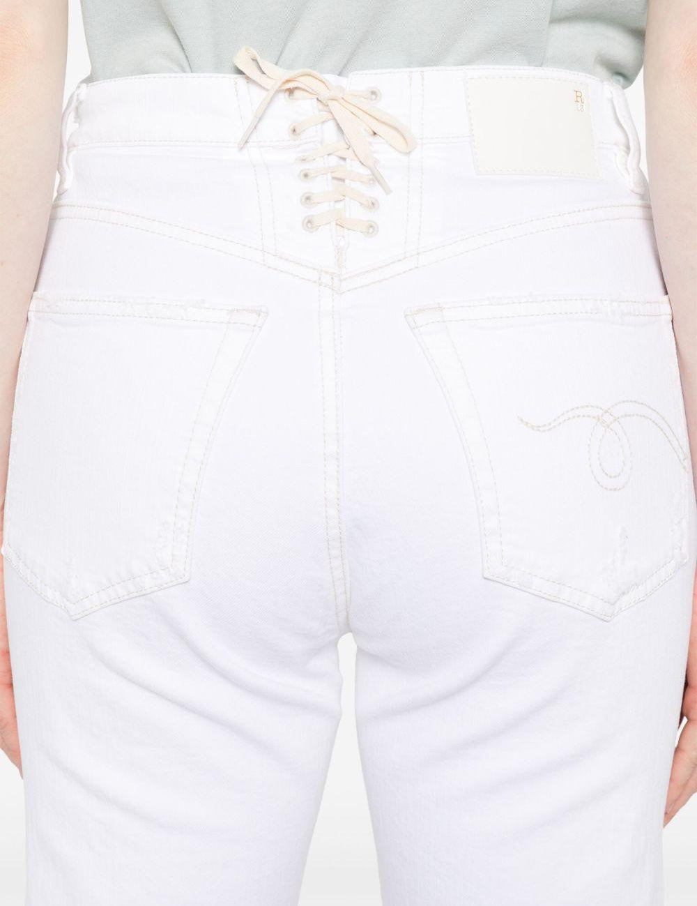 Jeansa gamba dritta in bianco R13 - donna 
