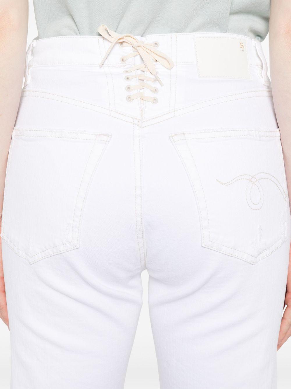Jeansa gamba dritta in bianco R13 - donna 