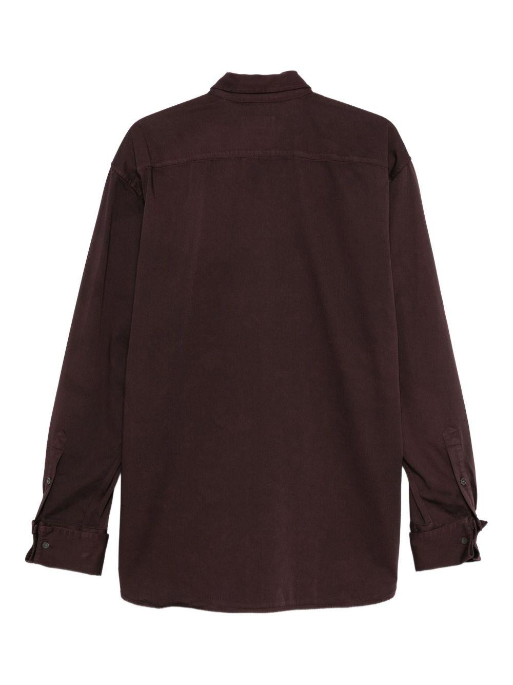 Camicia oversize croomd in bordeaux Dries van noten - uomo 