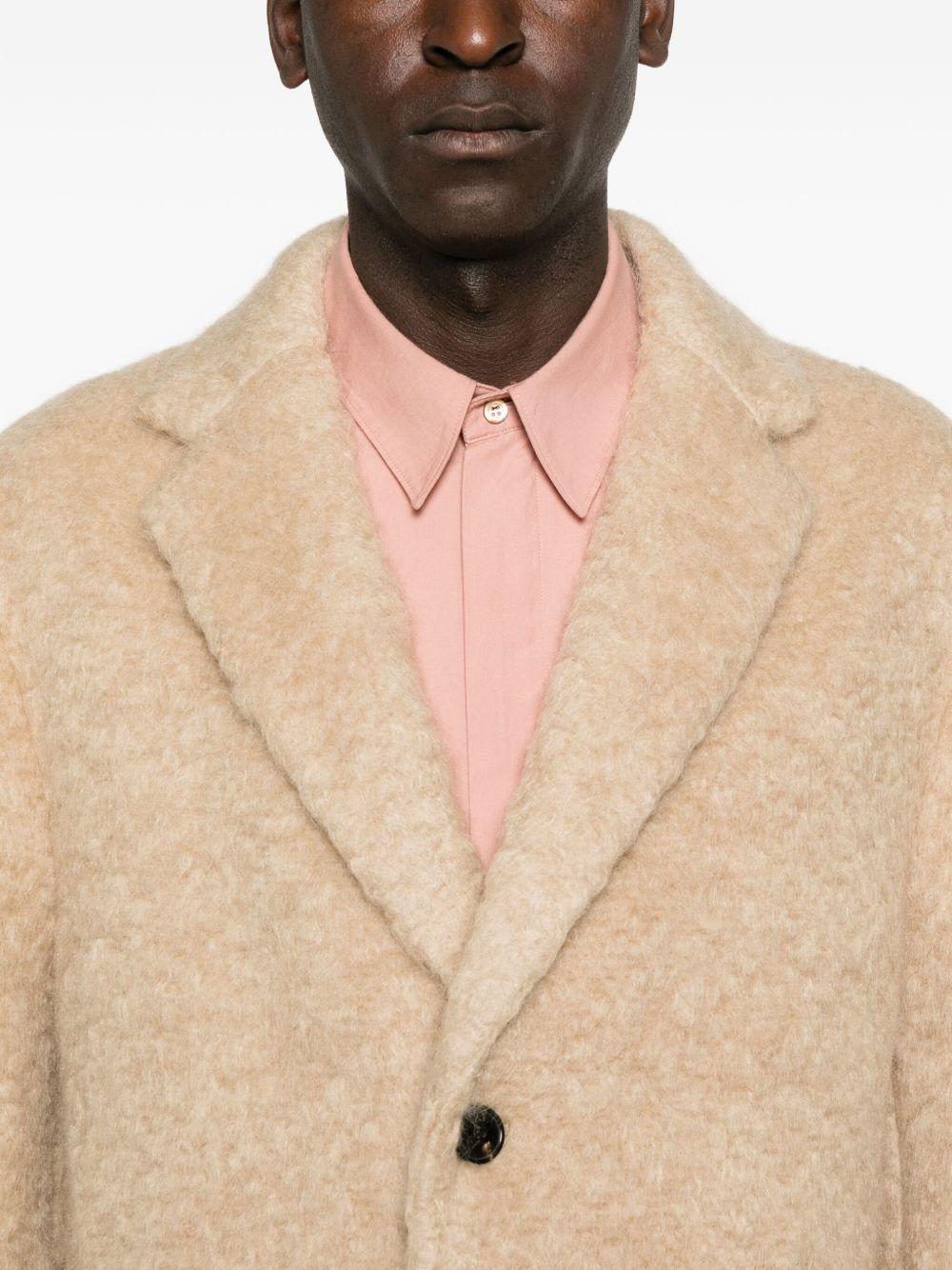 Cappotto monopetto rustic in beige Dries van noten - uomo 