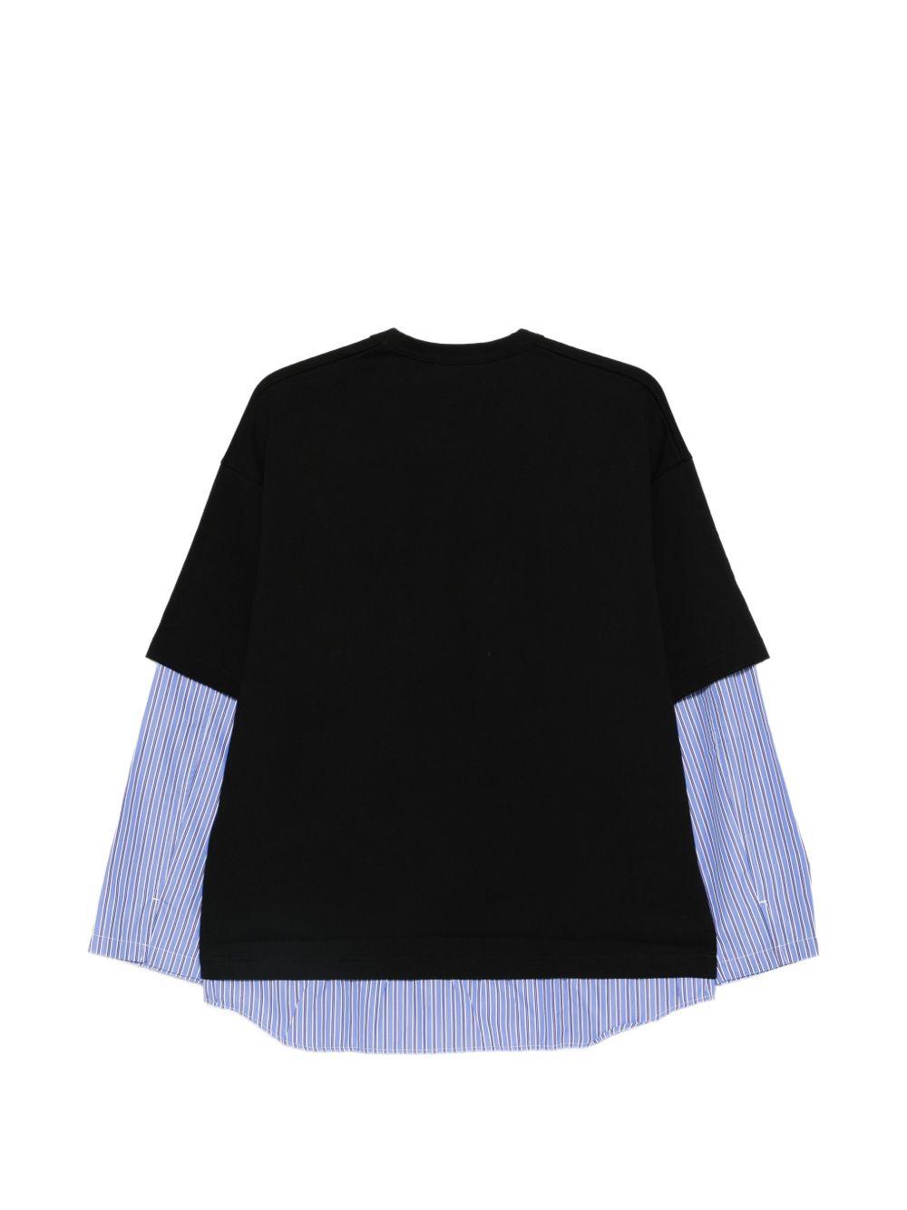Felpa a strati in nero e blu Comme des garcons homme - uomo 