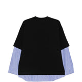 Felpa a strati in nero e blu Comme des garcons homme - uomo 