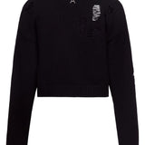 Cardigan con decorazione in cristalli in nero Area - donna 