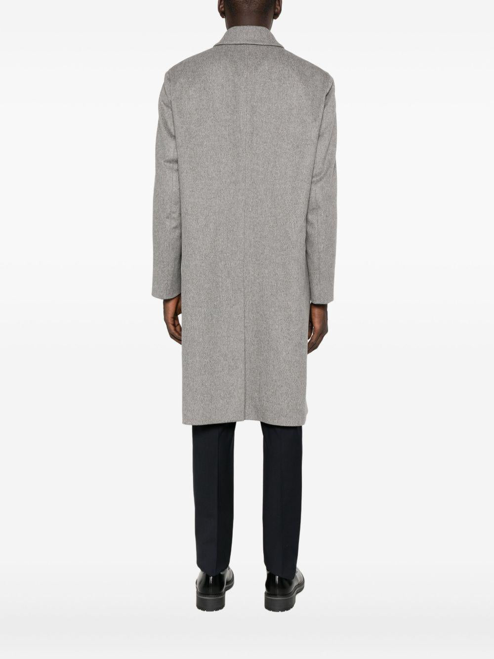 Cappotto con taschini a toppa e bottoni in grigio Lardini - uomo 
