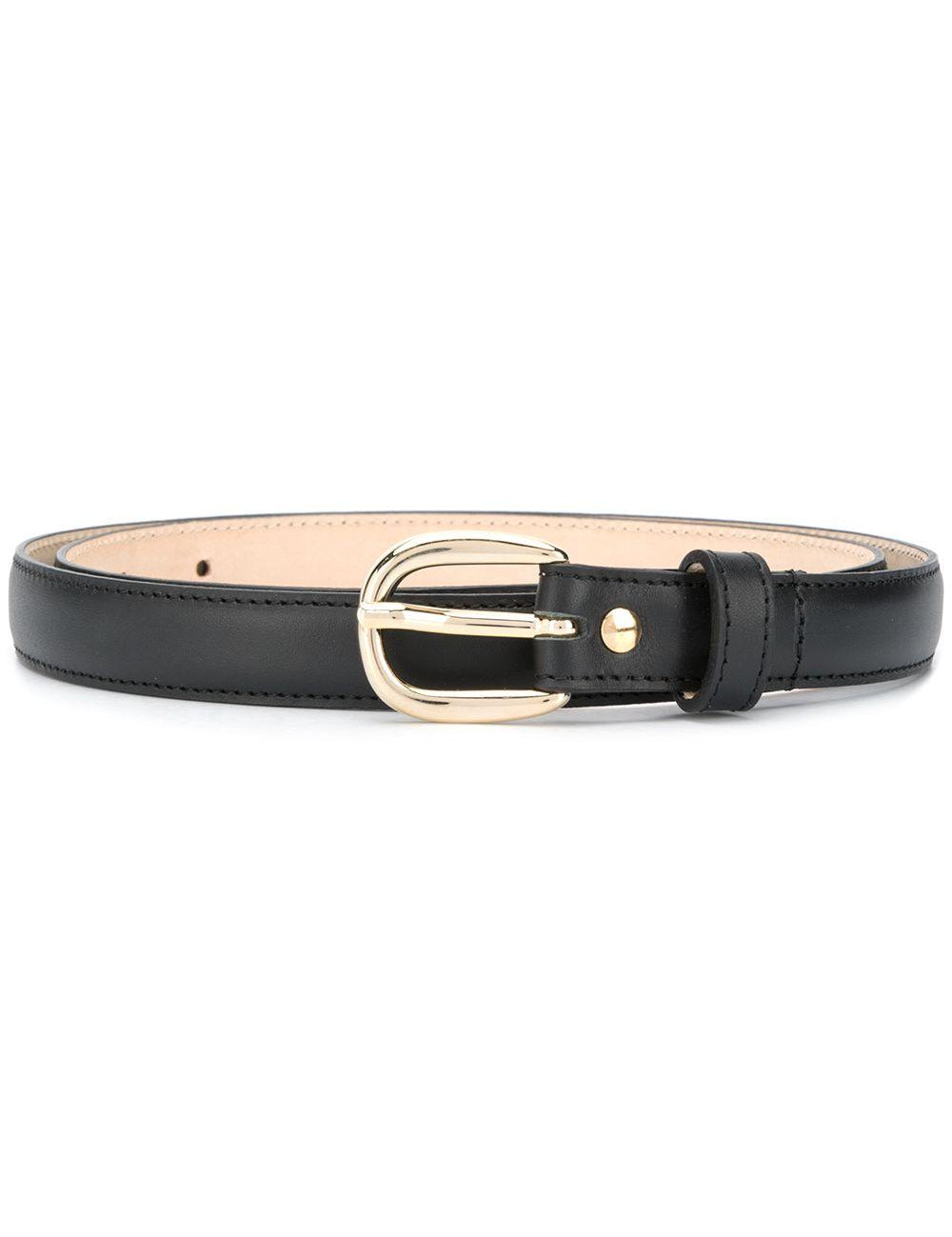 Cintura Rosette pelle nera 