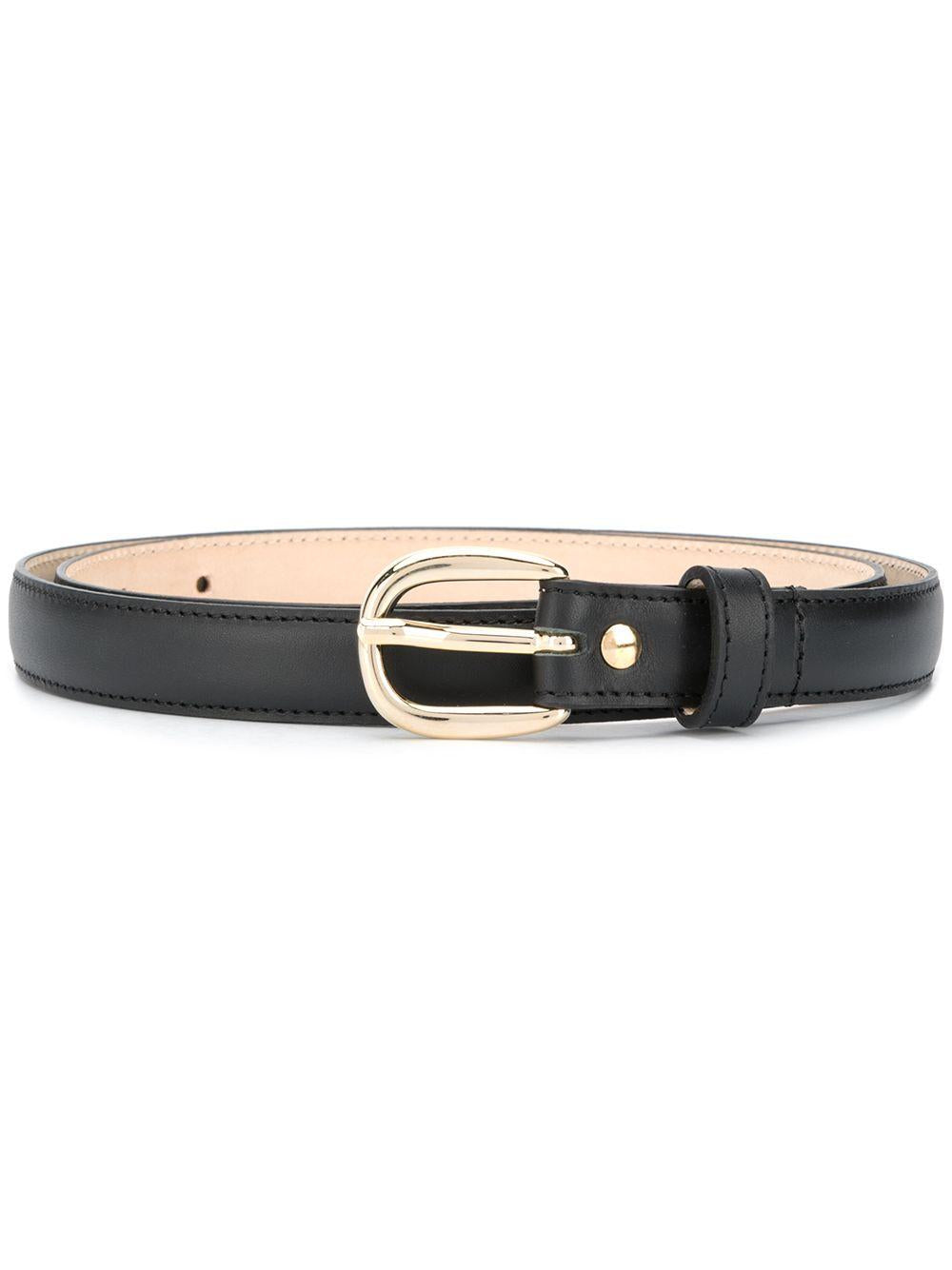 Cintura Rosette pelle nera 