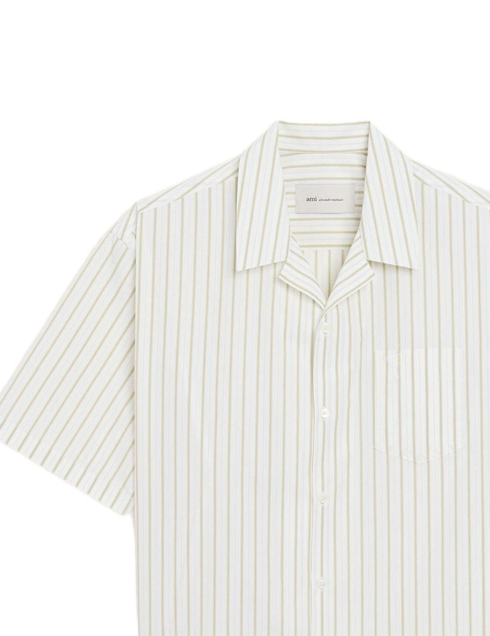 Camicia Ami de Coeur a righe in bianco Ami Paris - uomo 