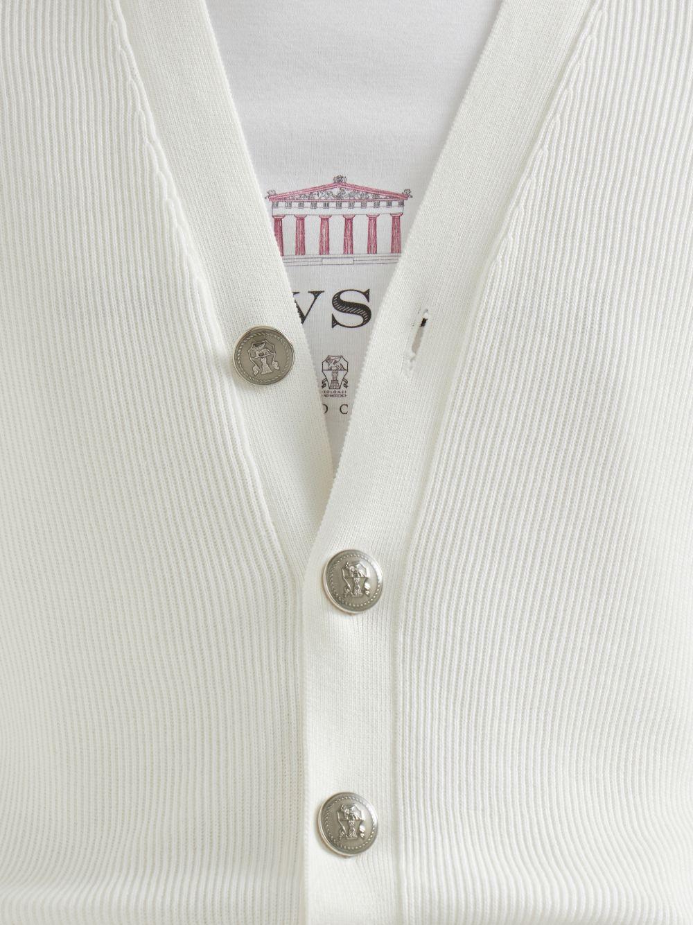 Cardigan raglan a coste inglesi in grigio Brunello cucinelli - uomo 