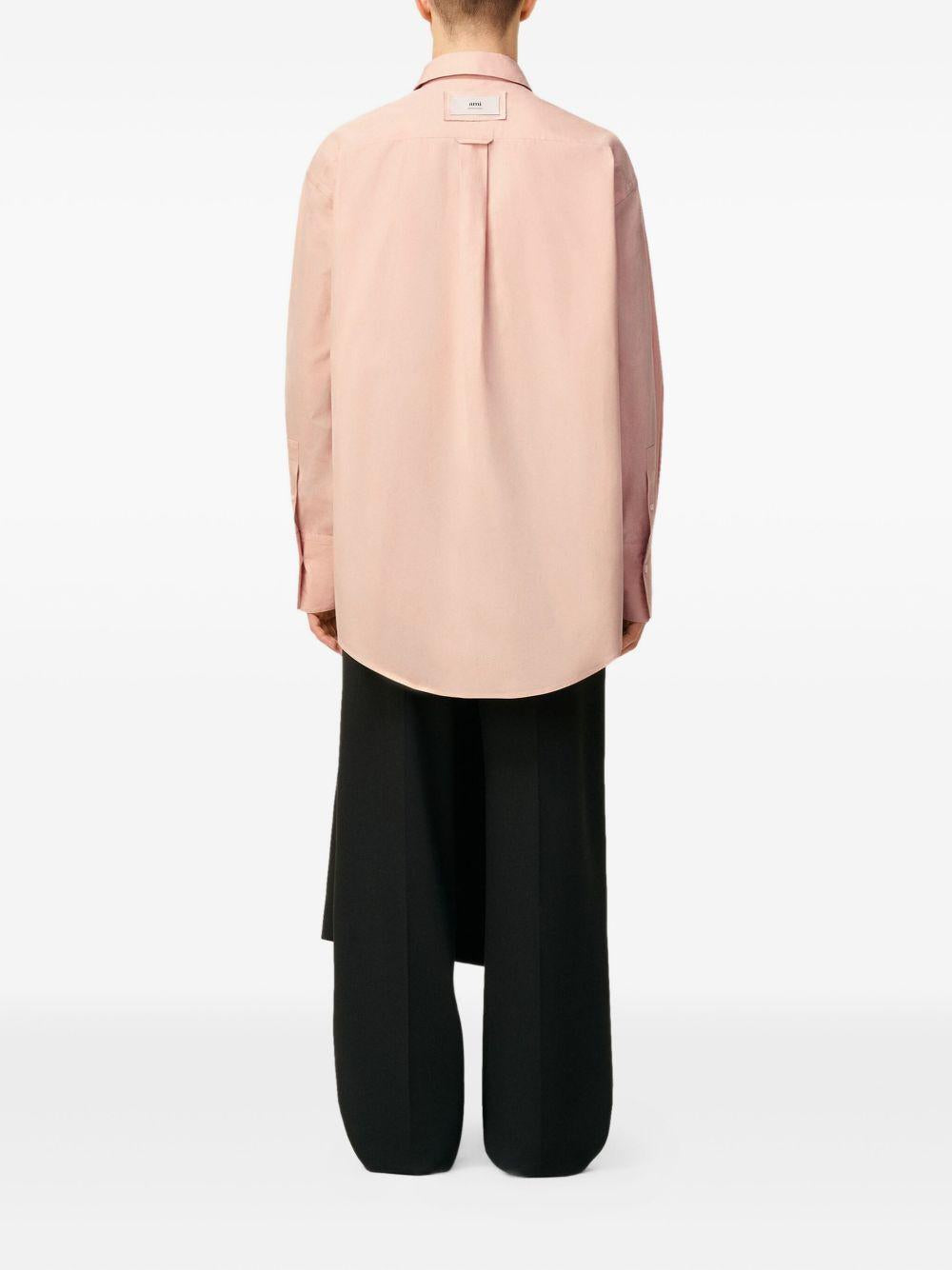 Camicia con bottoni in rosa Ami paris - donna 