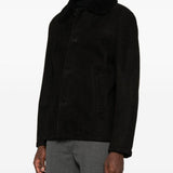 Cappotto con collo in shearling nero Salvatore Santoro - uomo 