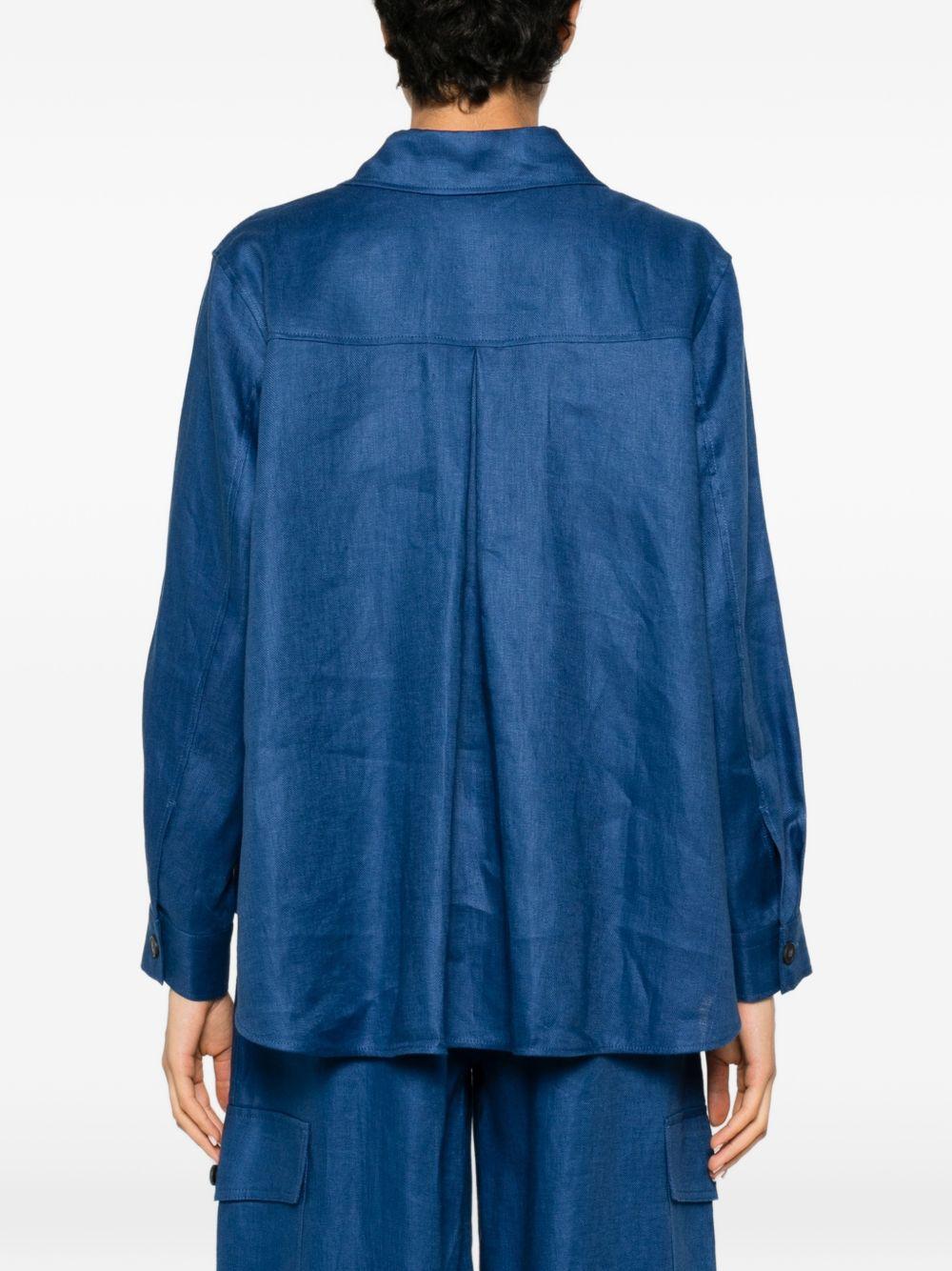 Giacca-camicia con tasche pomposa in blu Maxmara weekend - donna 