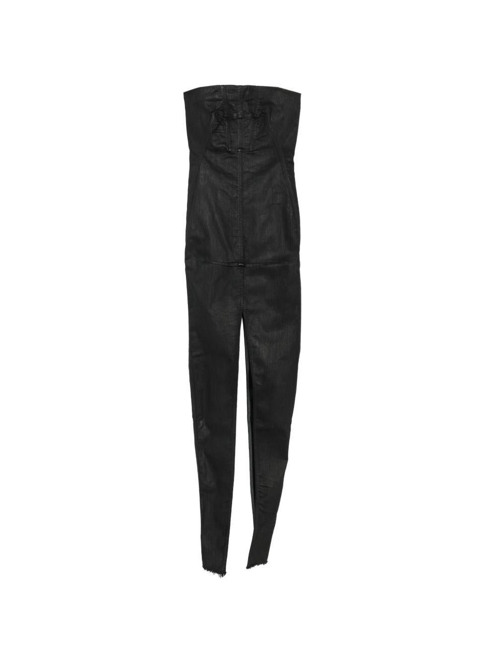 Abito lungo sliced rustier in nero Rick Owens DRKSHDW - donna 
