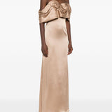 Abito con drappeggio in beige Giuseppe Di Morabito - donna 