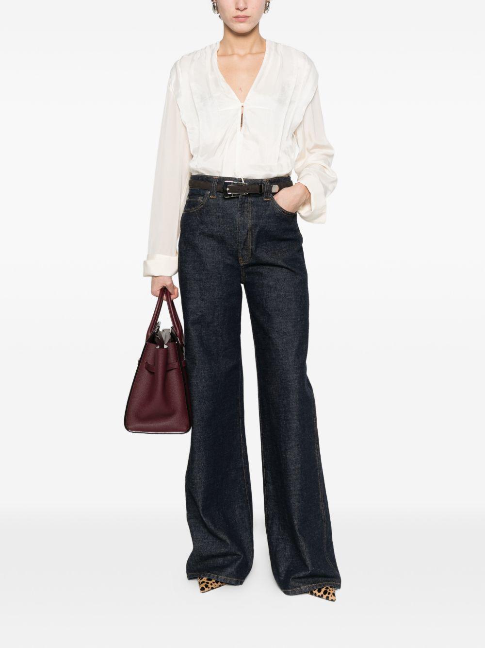 Blusa con dettaglio polsino in bianco Victoria beckham - donna 
