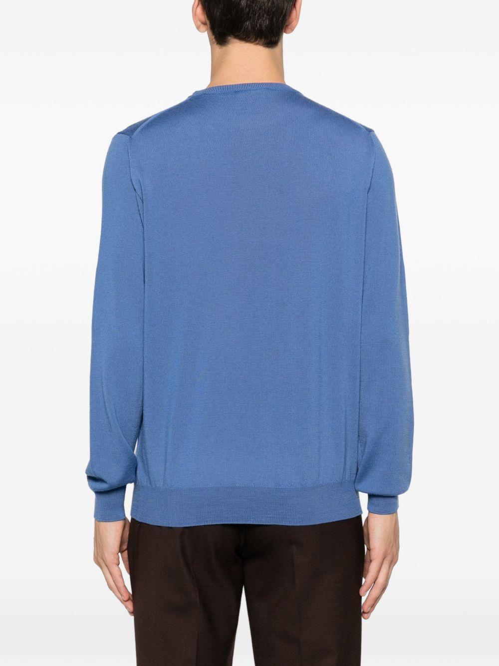 Maglione a girocollo in blu Kangra - uomo 