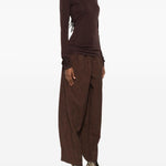 Top a maniche lunghe in marrone  Darkpark - donna 