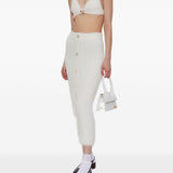 Top con ricamo in mohair  in bianco Alessandra rich - donna 