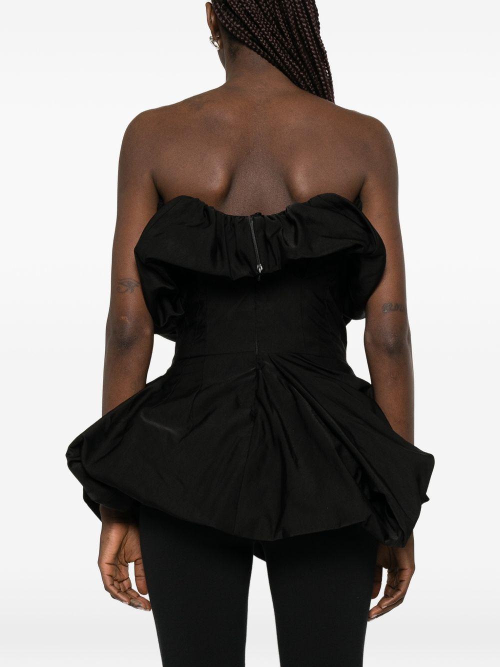 Top drappeggiato in nero Magda Butrym - donna 