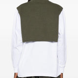 Camicia a strati con gilet in maglia in bianco Gr10k - uomo 