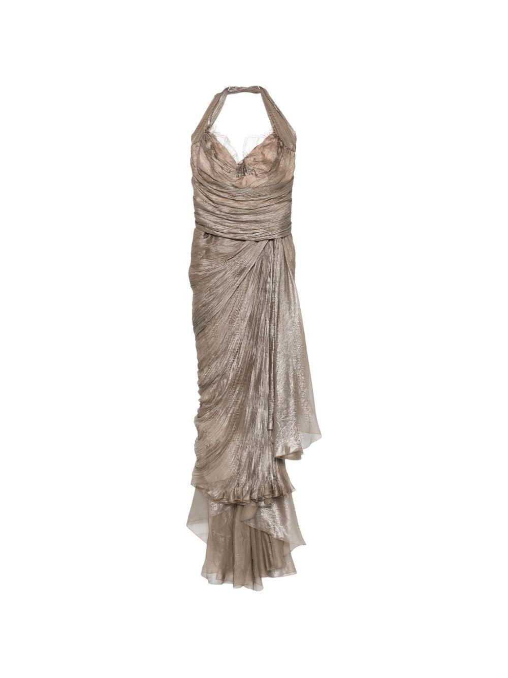 Abito con drapeggi jolie in argento Maria lucia hohan - donna 