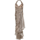 Abito con drapeggi jolie in argento Maria lucia hohan - donna 