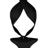 Costume intero con dettaglio cut-out in nero - REINA OLGA donna 