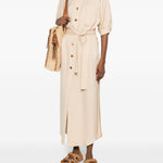 Abito con cintura in beige Blazé milano - donna 