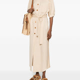 Abito con cintura in beige Blazé milano - donna 